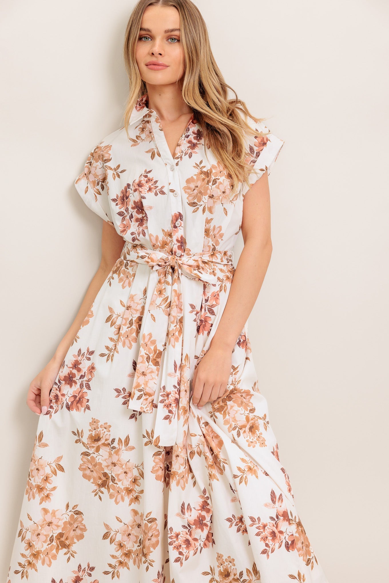 MAPLE GARDEN WOVEN MIDI DRESS Flying Tomato